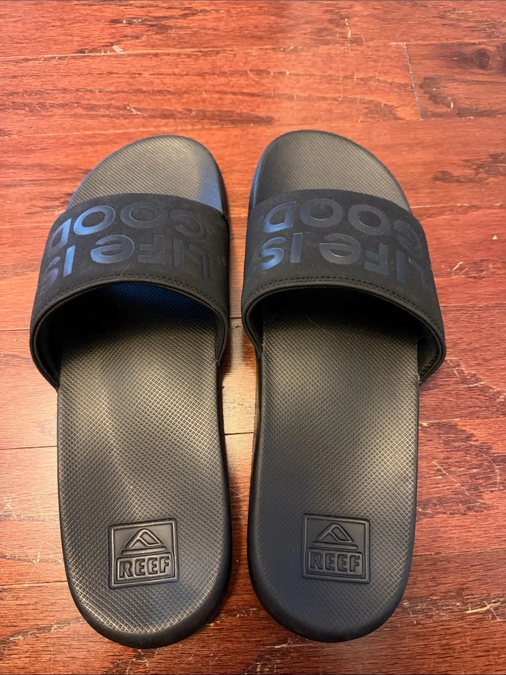 Reef Men's Black Slide Sandals - Classic Comfort